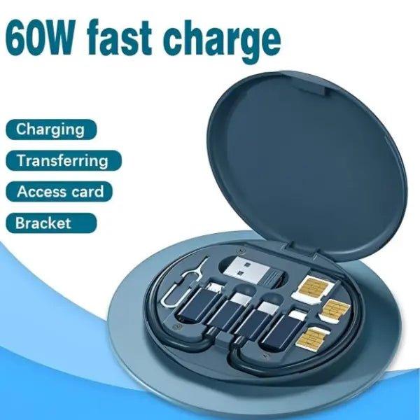 Gadget Spark universal data cable kit in a compact design for charging and transferring devices